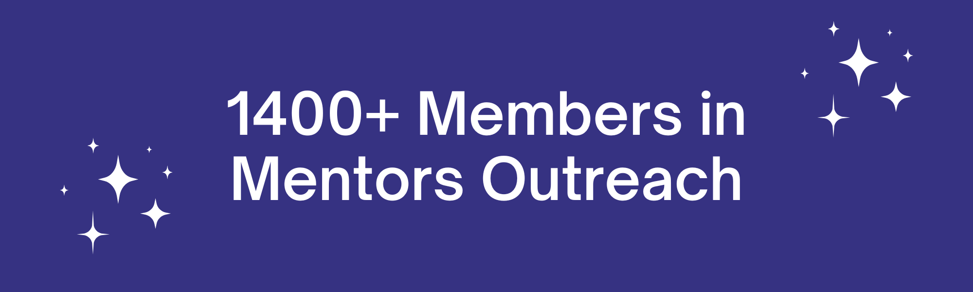 1400+ in Mentors Outreach